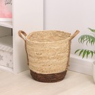 Корзина для белья плетёная Доляна «Природная», 33×31 см - Фото 1