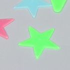 Наклейка фосфорная пластик "Звезды разных размеров" набор 14 шт 17х12 см - Фото 2