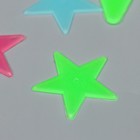 Наклейка фосфорная пластик "Звезды разных размеров" набор 14 шт 17х12 см - Фото 3