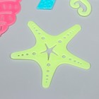 Наклейка интерьерная фосфорная пластик «Морские жители», набор 6 шт., 20×13 см 7295925