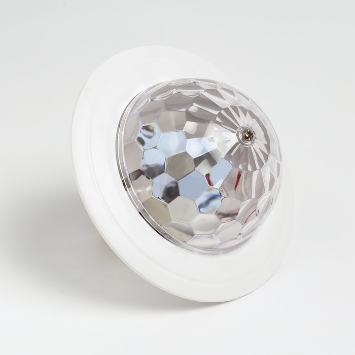 Световой прибор «Диско-шар» 12 см, Е27, свечение RGB - фото 1908799756