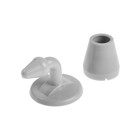 Дверной ограничитель LOCKLAND, изогнутый, цвет серый - Фото 3