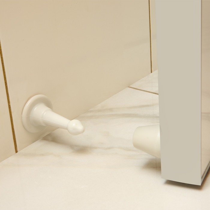 Дверной ограничитель LOCKLAND, прямой, h=97 мм, цвет рисовый - Фото 1