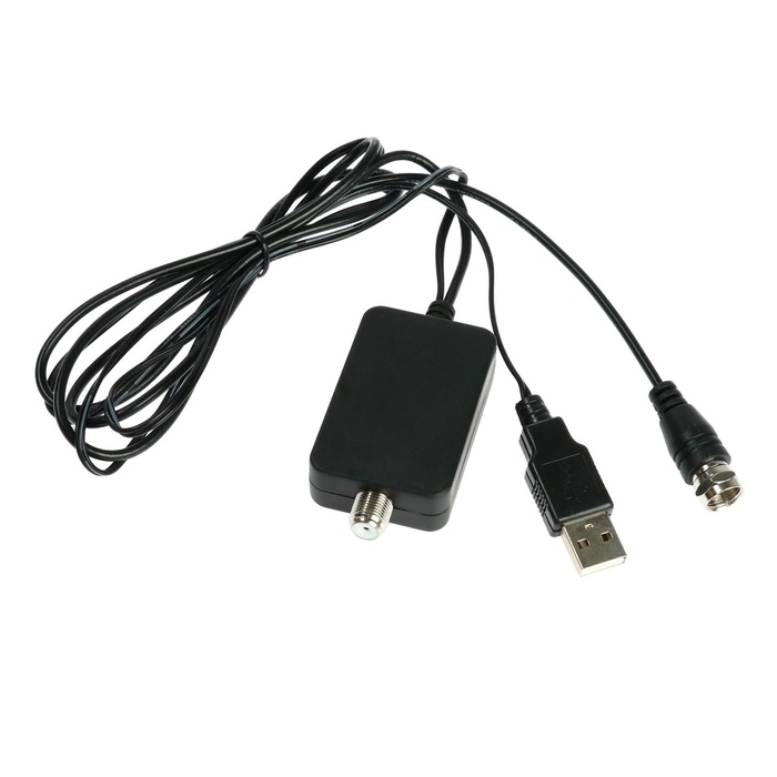 Антенна, комнатная, активная, с усилителем, 5 В, 25 дБи, DVB-T2, цифровая, клеящаяся, черная - фото 51789065