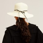 Шляпа с бантиком MINAKU цвет белый, р-р 56-58 - Фото 3