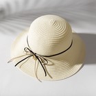 Шляпа с бантиком MINAKU цвет белый, р-р 56-58 - Фото 7