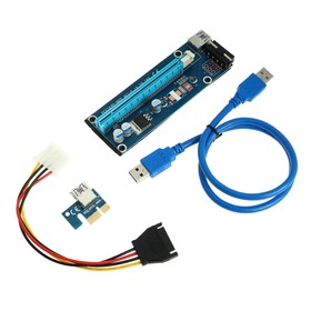 Переходник на видеокарту с USB3.0 на PCI-Ex 1x-16x, 164P-NO3, 4PIN, для майнинга 7129584