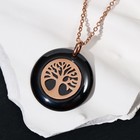 Кулон керамика «Дерево жизни» цвет чёрный в золоте - фото 320306056