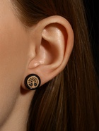 Пусеты керамика «Дерево жизни» цвет чёрный в золоте - Фото 2