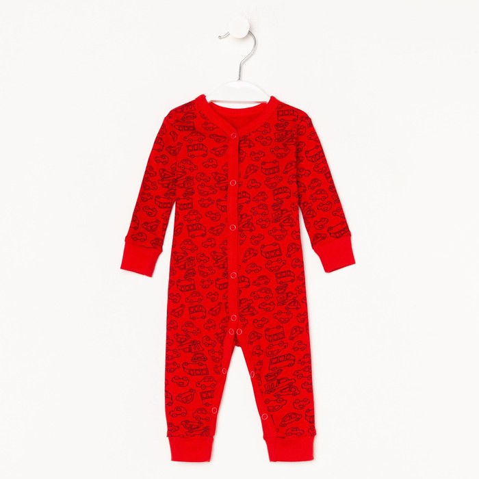 Комбинезон для мальчика, цвет красный, рост 56-62 - Фото 1