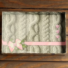 Коробочка для печенья "Теплый Новый Год", 22 х 15 х 3 см, 1 шт.