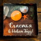 Коробочка для печенья "Счастья в новом году!", 15 х 15 х 3 см, 1 шт. 7449036 - фото 15950689