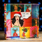 Коробочка для печенья "Pop-art НО!НО!НО!", 15 х 15 х 3 см, 1 шт. - фото 9476140