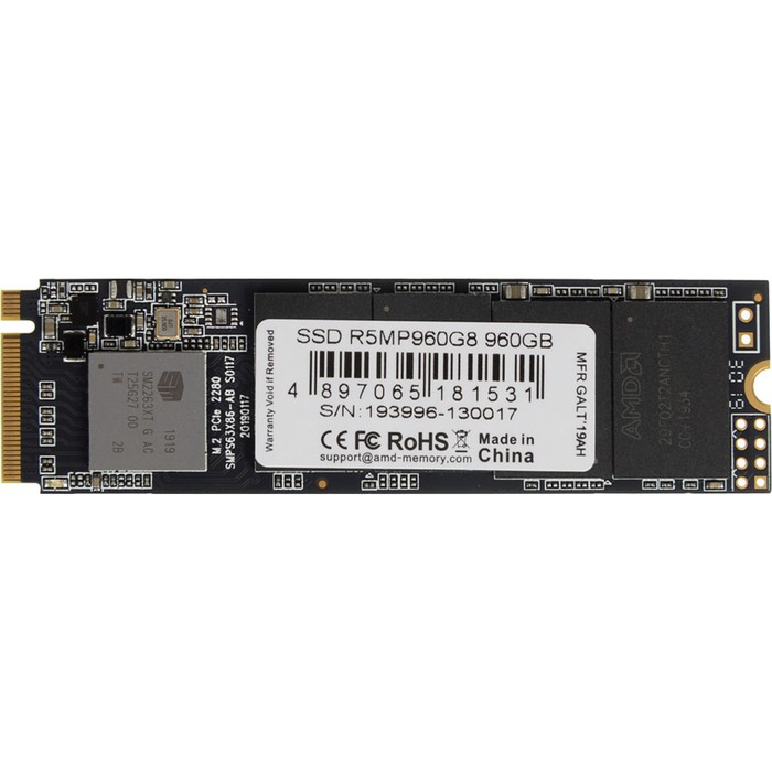 Накопитель SSD AMD R5MP960G8 Radeon M.2 2280, 960 Гб, PCI-E x4 - фото 51300412