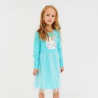 Платье для девочки, цвет мятный, рост 104 см - фото 9476350