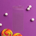 Пакет БОПП с клеевым клапаном, прозрачный для фасовки и упаковки, 6×10/4 см, 25 мкм - Фото 3
