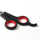 Ножницы-когтерезы с упором для пальца, отверстие 6 мм, чёрные с красным - фото 6505497