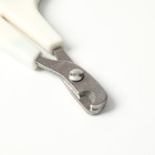 Ножницы-когтерезы с упором для пальца, отверстие 6 мм, белые с чёрным - Фото 2