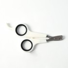 Ножницы-когтерезы с упором для пальца, отверстие 6 мм, белые с чёрным - Фото 5
