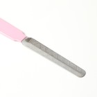 Набор по уходу за когтями: ножницы-когтерезы (отверстие 6 мм) и пилка, розовый с белым - фото 6505521