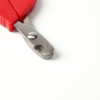 Ножницы-когтерезы малые с упором для пальца, красные - Фото 3