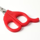 Ножницы-когтерезы малые с упором для пальца, красные - Фото 4