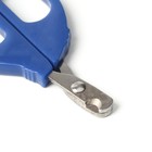 Ножницы-когтерезы малые с упором для пальца, синие - Фото 3