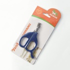 Ножницы-когтерезы малые с упором для пальца, синие - Фото 7