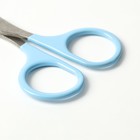 Ножницы-когтерезы с прорезиненными ручками, отверстие 6 мм, голубые - Фото 4