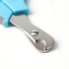 Ножницы-когтерезы средние с упором для пальца, голубые с серым - Фото 2