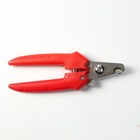 Когтерез боковой малый с прямыми ручками, отверстие 9 мм, красный - фото 6505590