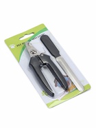 Набор по уходу за когтями: когтерез боковой (отверстие 8 мм) и пилка, черный и красный - фото 809219988