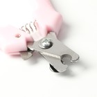 Набор по уходу за когтями: когтерез боковой (отверстие 8 мм) и пилка, розовый - Фото 3