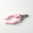 Когтерез боковой малый с фигурными ручками, отверстие 9 мм, розовый - фото 6505620