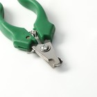 Когтерез боковой малый с фигурными ручками, отверстие 9 мм, зелёный - фото 6505628