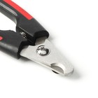 Когтерез боковой малый с закругленными резиновыми ручками,отверстие 8 мм,чёрный с красным - фото 6505646