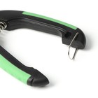 Когтерез боковой малый с закругленными резиновыми ручками,отверстие 8 мм,чёрный с зелёным - Фото 4