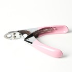 Когтерез-гильотина с прорезиненной ручкой, отверстие 7 мм, розовый - Фото 3