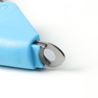 Когтерез-гильотина с нескользящей ручкой, корпус пластик, отверстие 9 мм, голубой с серым - фото 6505721