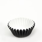 Форма для выпечки капкейков и маффинов, бумажная, круглая, 3.5×2 см чёрный - Фото 3