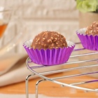 Форма для выпечки и упаковки конфет бумажная UPAK LAND, 3.5×2 см, одноразовая, фиолетовая - Фото 4