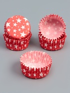 Форма для выпечки и упаковки конфет бумажная UPAK LAND «Звёзды», 3.5×2 см, одноразовая, красная - Фото 2