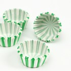 Форма для выпечки кексов бумажная UPAK LAND «Калейдоскоп», 3.5×2 см, одноразовая, зелёная - Фото 1