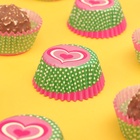 Форма для выпечки кексов бумажная UPAK LAND «Сердце», 3.5×2 см, одноразовая, зелёная - Фото 4