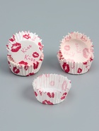 Форма для выпечки кексов бумажная UPAK LAND «Поцелуи», 3.5×2 см, одноразовая, белая - Фото 2