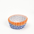 Форма для выпечки и упаковки конфет бумажная UPAK LAND «Цветок», 3.5×2 см, одноразовая, синяя - Фото 2