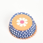 Форма для выпечки кексов бумажная UPAK LAND «Цветок», 3.5×2 см, одноразовая, синяя - Фото 5