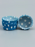 Форма для выпечки и упаковки конфет бумажная UPAK LAND «Горох», 3.5×2 см, одноразовая, голубая - Фото 2