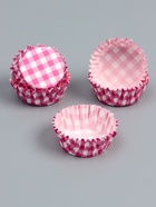 Форма для выпечки кексов бумажная UPAK LAND «Клетка», 3.5×2 см, одноразовая, розовая - Фото 2