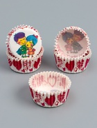 Форма для выпечки кексов бумажная UPAK LAND «Любовь», 3.5×2 см, одноразовая, белая - Фото 1